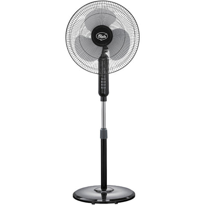My Choice 16 Stand Fan – Adjustable Tilt & Height. Oscillation. Powerful. Sturdy. Quiet. Energy-efficient. 3-Speed. black. MC40