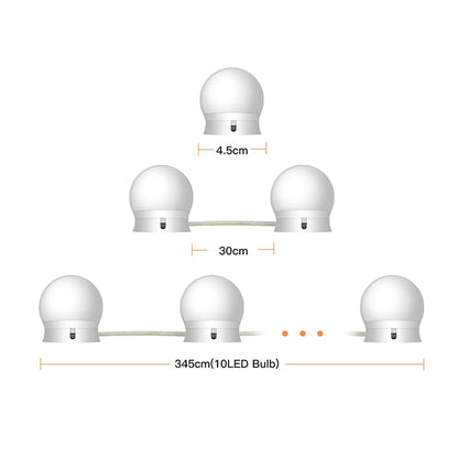 5W USB Charging Dimmable Globe Mirror String Lights