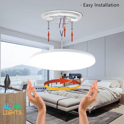 36W Modern Flush Ceiling lights. 4200LM 4000K Natural White. 240W Equivalent. Waterproof IP44 Modern Flush Ceiling Lights for Living Room.Bedroom. Kitchen. Bathroom. Porch