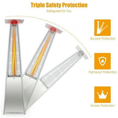 42000 BTU Pyramid Patio Heater with Wheels