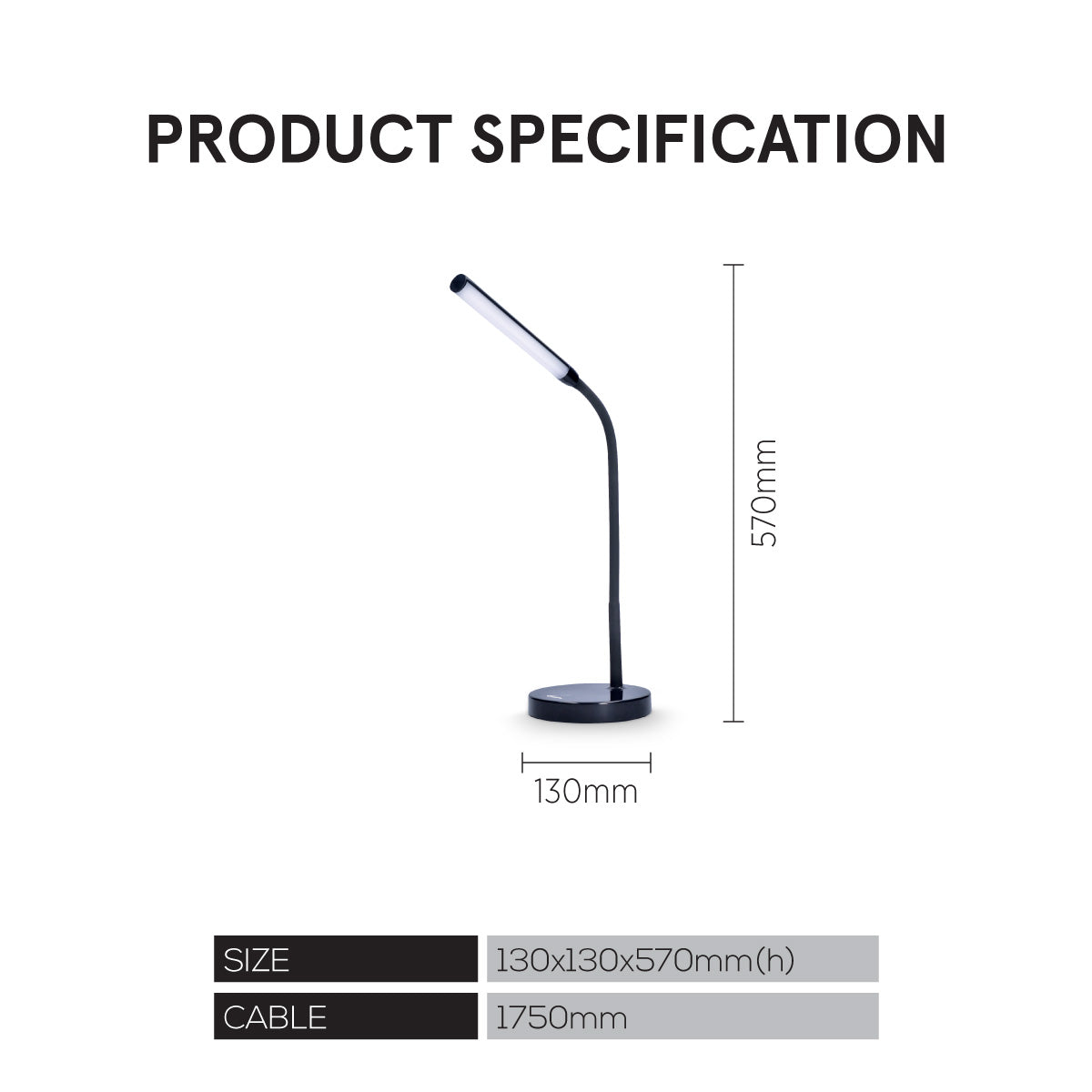 PowerPac LED Desk Lamp. children learning Table Lamp (PP1303)