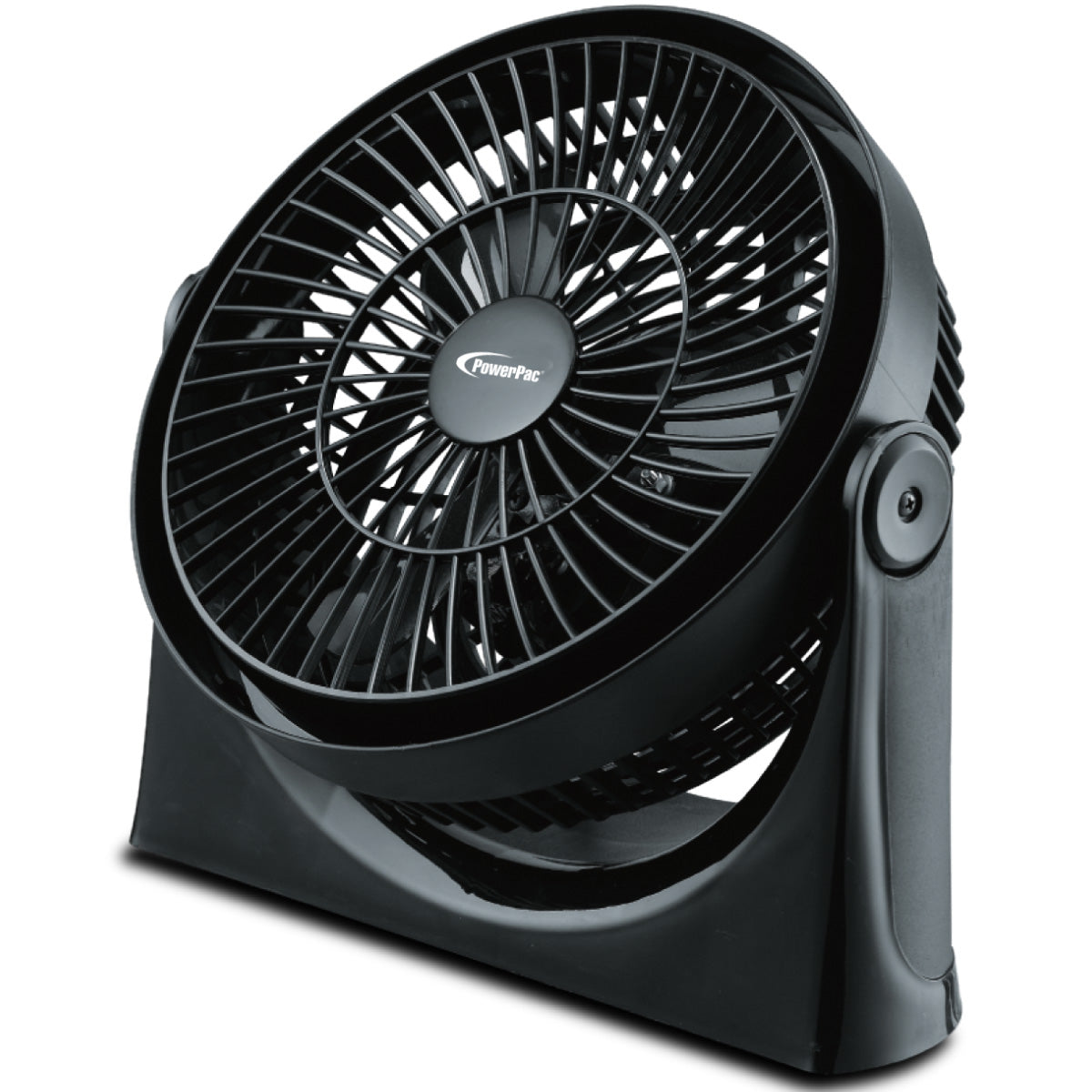 PowerPac 9 Air Circulator Fan – High Velocity. Powerful Airflow. Adjustable Tilt. Thermal Fuse Protection. 3-Speed. black. PP2809