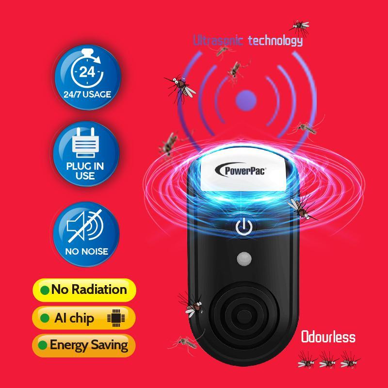 PowerPac Ultrasonic insect Repellent Insect Killers Mosquito Killer with night light (PP306)