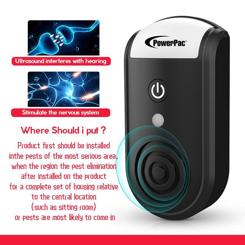 PowerPac Ultrasonic insect Repellent Insect Killers Mosquito Killer with night light (PP306)