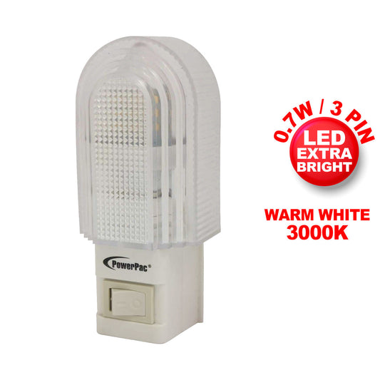 PowerPac LED Night Light Toilet Bathroom Corridor Lamp with  Warm White  effect (PP3208)