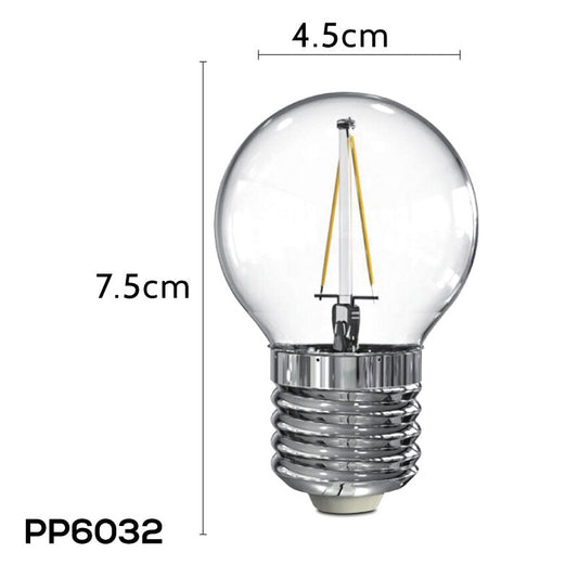 PowerPac LED Bulb. Ping Pong Bulb. LED Bulb 2W E27 Warm White (PP6032)