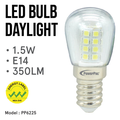 PowerPac LED Bulb. Pygmy Bulb 1.5W E14 Day Light (PP6225)