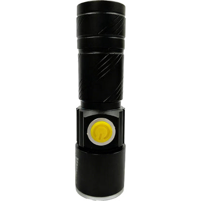 PowerPac USB Rechargeable LED Flashlight. High Power Portable EDC Torch light (PP8028)