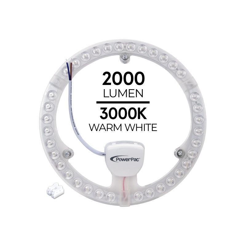 PowerPac LED Ceiling Lamp. Round Light. Circular Tube  24 Watts Warm white (PPC240WW)