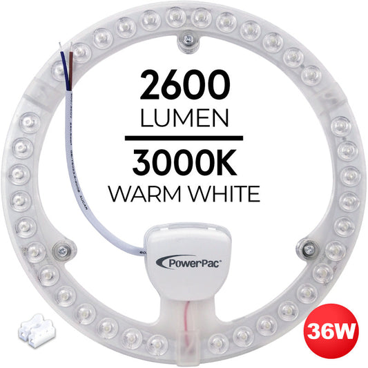 PowerPac LED Ceiling Lamp. Round Light. Circular Tube 36 Watts Warm white (PPC360WW)