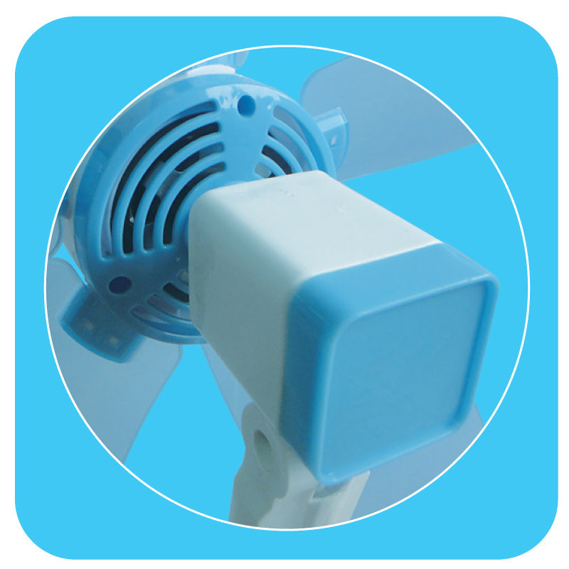 PowerPac 6 Clip/Table/Wall Fan – 5 Flexible Blades. Strong Airflow. Adjustable Tilt. PPC603A