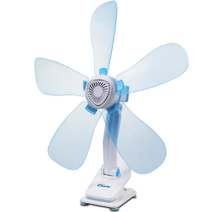 PowerPac 6 Clip/Table/Wall Fan – 5 Flexible Blades. Strong Airflow. Adjustable Tilt. PPC603A