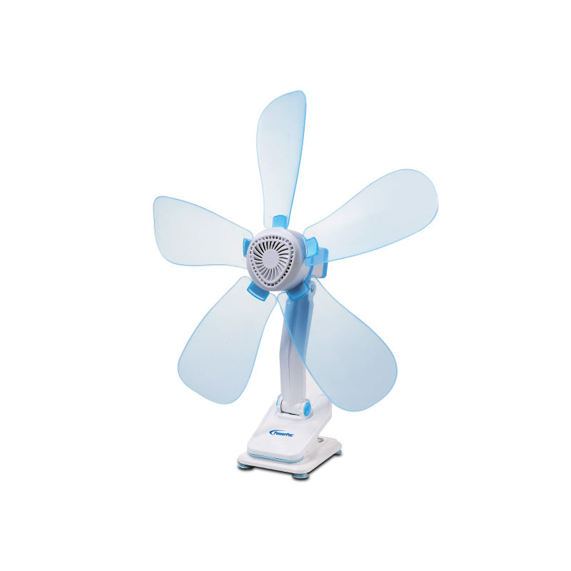 PowerPac 6 Clip/Table/Wall Fan – 5 Flexible Blades. Strong Airflow. Adjustable Tilt. PPC603A