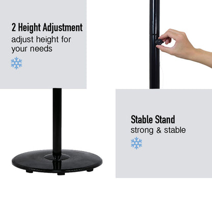 PowerPac 2 in 1 Stand Fan – 7 Blades. Adjustable Tilt. 2 Convertible Height. Oscillation. Powerful. Energy-efficient. 3-Speed. black. PPFS212