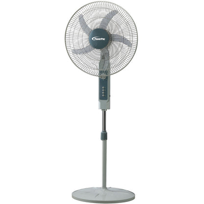 PowerPac 18 Stand Fan – Strong Airflow. Adjustable Tilt & Height. Oscillation. Timer. Durable. Energy-saving. 3-Speed. white. PPFS70