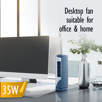 PowerPac 10 Tower Fan – Desk Fan. Oscillation. Portable. Compact. Energy-saving. Thermal protection. 3-Speed. grey. PPTF10