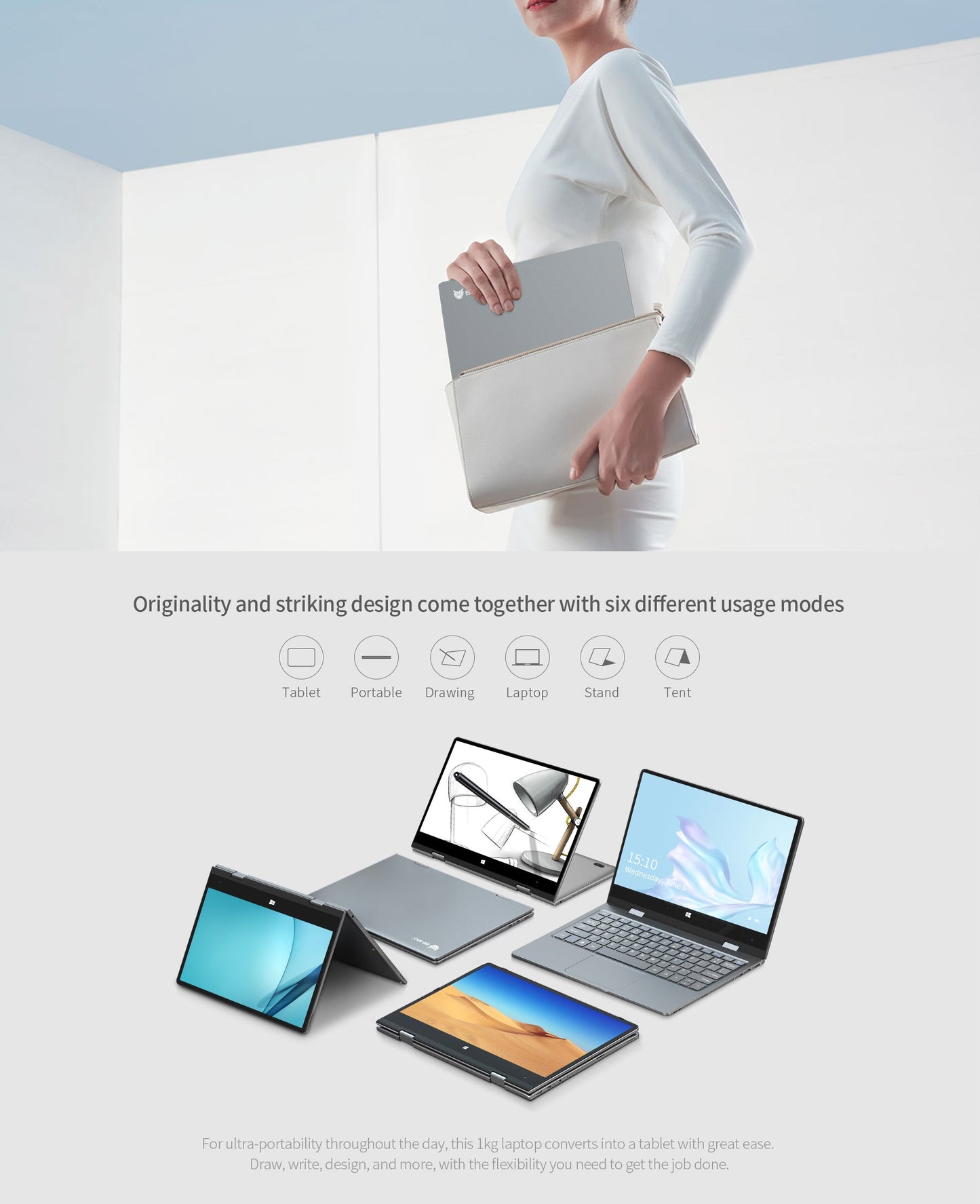 BMAX Y11 Portable 360° Convertible Laptop
