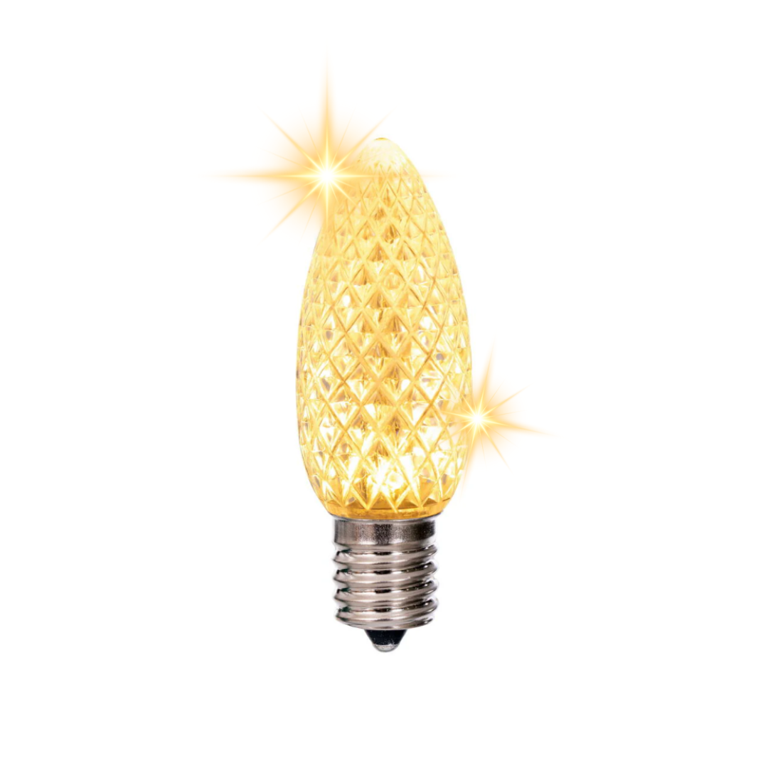 LED C9 - Transparant Faceted Bulb - Twinkle