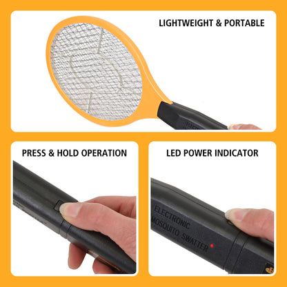 Bite Shield Racket Zapper | Electronic Insect Killer | Indoor/Outdoor