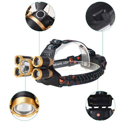 4 Lighting Modes Rechargeable LED Headlights