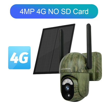 LS VISION LS-WS16M Solar Camera - 4MP 4G Solar Security Camera Wireless Outdoor WiFi Human/Animal Detection 2-Way Talk IP66 Waterproof Wildlife Camera