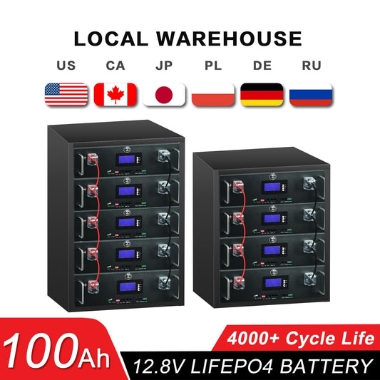 48V 100Ah 200Ah Lifepo4 Battery Pack 4S100A Built-in BMS Grade A Cells 6000 Cycle 32 Parallel 51.2V Lithium Ion Battery NO TAX