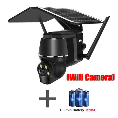 4G 5MP Outdoor Solar Panel Camara - Vigilancia WiFi Surveillance Camera Security Protection CCTV 360 PTZ Motion Detection Smart