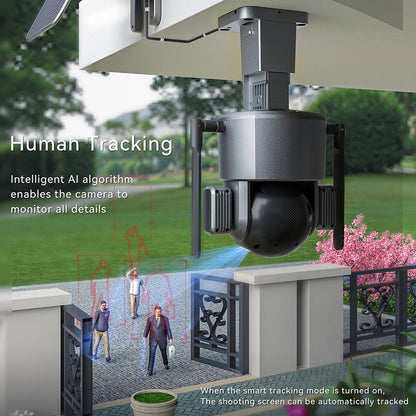 PEGATAH 8MP 4G Wireless Solar Camera - 4K WiFi Dual Lens 10X Solar Panel Human Detection PTZ Security Cam Waterproof ip Cameras