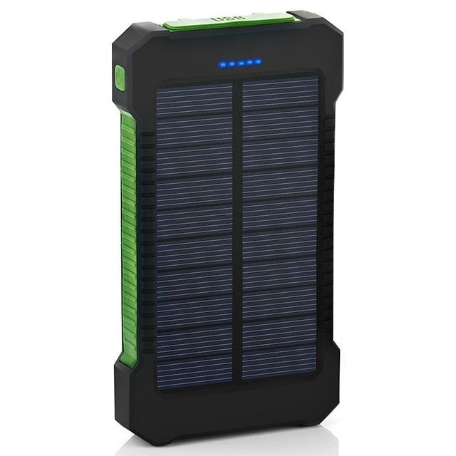 Solar Power Bank Waterproof 50000mAh Solar Charger USB Ports External Charger Powerbank for Xiaomi 5S Smartphone with LED Light