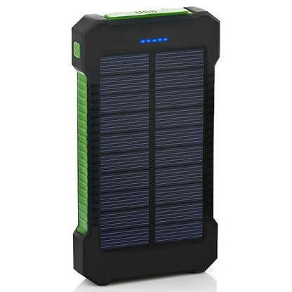 Solar Power Bank Waterproof 50000mAh Solar Charger USB Ports External Charger Powerbank for Xiaomi 5S Smartphone with LED Light