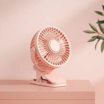 USB Mini Fan Mini Student Class Dormitory Quiet Office Desktop Clip Charging Fan Ultra Long Range Silent Clip Fan Rechargeable Fan with 3 Speeds Strong Clamp 360°Rotate Personal Fan for Office Home