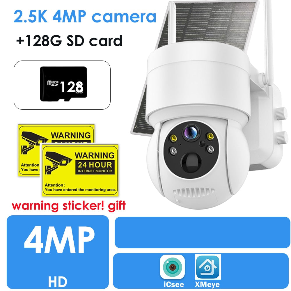 CHAMOUS 2.5K 4MP WiFi Wireless Outdoor IP Camera Solar Panel 1080P CCTV Security Camera Battery Long Standby ICsee Video Surveillance