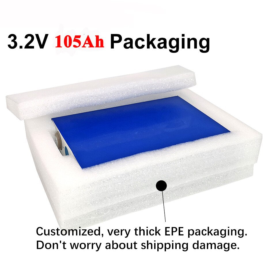 1pcs Liitokala 3.2V 105Ah LiFePO4 battery Lithium iron phospha DIY 12V 24V Motorcycle Electric Car Solar Inverter Boat Batteries