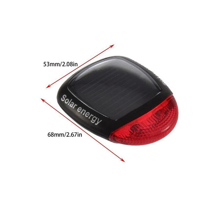 Bicycle 2 LED Taillight Solar Energy Cycling Rear Light - Road Mountain Bike Solar Energy Tail Light Night Cycling Safety Red Lamp