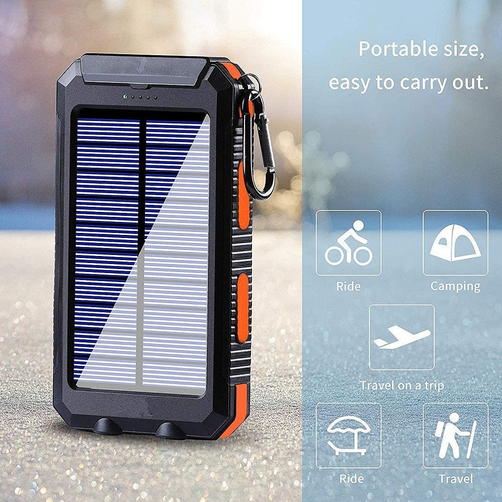 80000mAh Portable Solar Power Bank External Battery Charging Poverbank External Battery Charger LED Light for All Smartphones