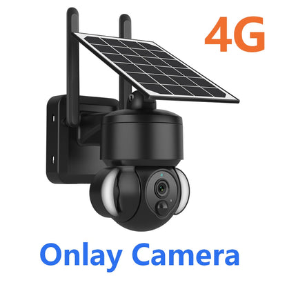 SHIWOJIA 516C Solar Camera - 4G / Wifi Solar Powered 7500mAh Battery with 5W Solar Panels 3MP Color Night Vision Wireless Garden CCTV