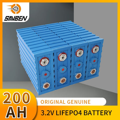 3.2V 200AH Lifepo4 Lithium Iron Phosphate Solar Battery Deep Cycle 12V 24V 48V DIY Cells For Electric Folklifts EV RV Golf Carts