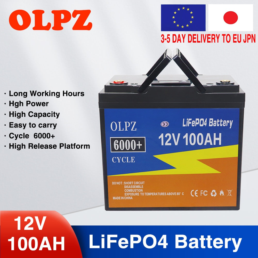12V 400Ah 300Ah 250Ah 100AH LiFePO4 Lithium Iron Phosphate Battery Built-in BMS 6000+ Cycles For Campers Golf Cart Solar Storage