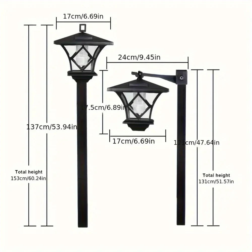 Solar Lamp Post Vintage Street Lights