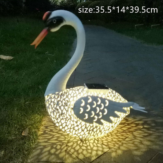 Animaux solaire cygne lumineux