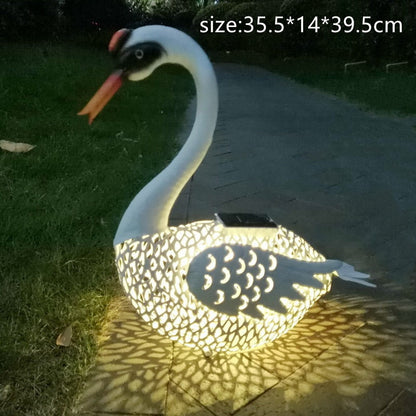 Animaux solaire cygne lumineux