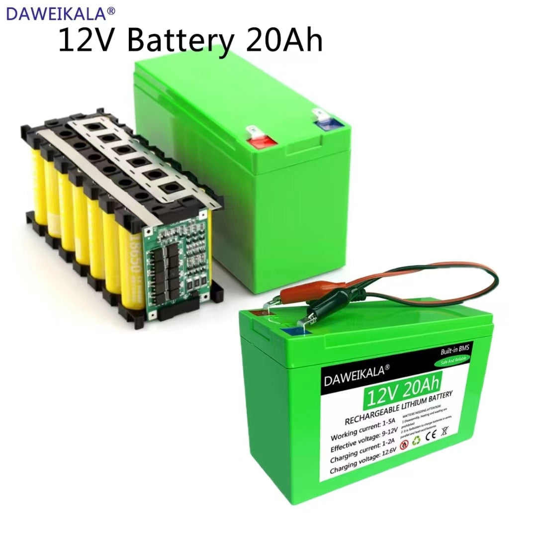 New outdoor rechargeable lithium battery. solar battery. electric lighting. 18650 lithium battery. 12V. 18650+freight free