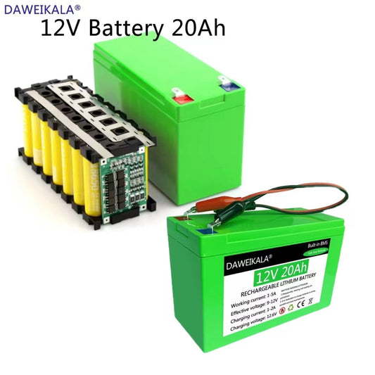 New outdoor rechargeable lithium battery. solar battery. electric lighting. 18650 lithium battery. 12V. 18650+freight free