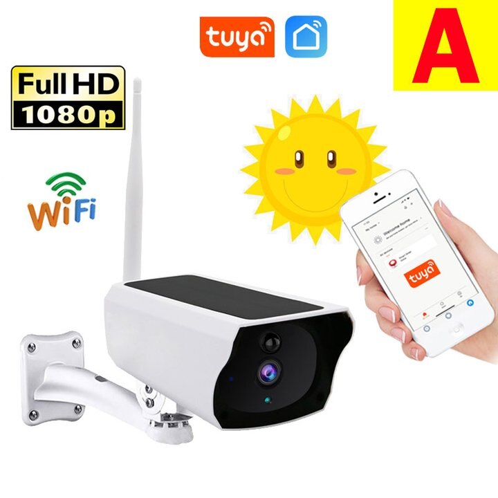 SuperDeals Tuya Smart Life 5MP WiFi Camera - Solar Powered 2MP Security Wireless Battery Camera Home Surveillance IP66 Waterproof Outdoor PIR