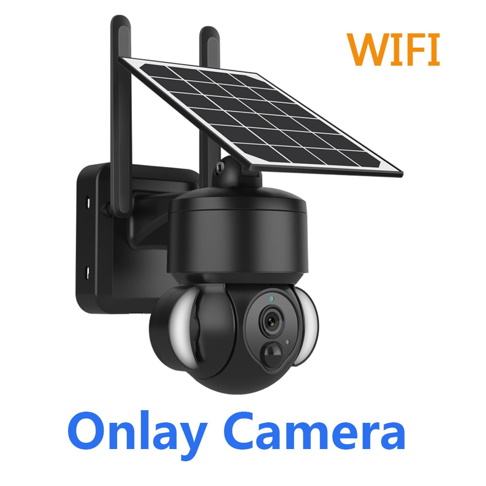 SHIWOJIA 516C Solar Camera - 4G / Wifi Solar Powered 7500mAh Battery with 5W Solar Panels 3MP Color Night Vision Wireless Garden CCTV