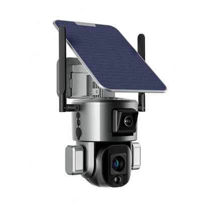 PEGATAH 8MP 4G Wireless Solar Camera - 4K WiFi Dual Lens 10X Solar Panel Human Detection PTZ Security Cam Waterproof ip Cameras