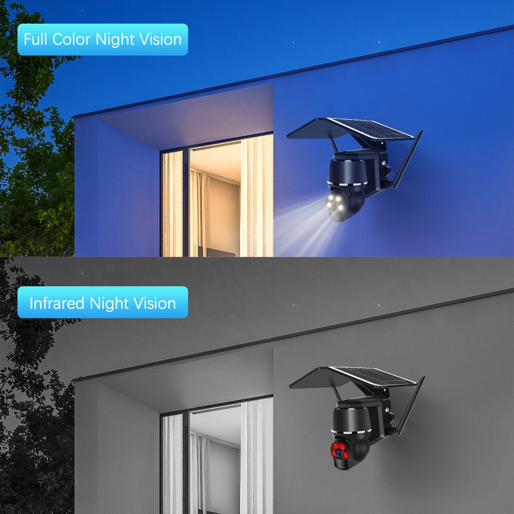 4G 5MP Outdoor Solar Panel Camara - Vigilancia WiFi Surveillance Camera Security Protection CCTV 360 PTZ Motion Detection Smart