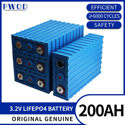 3.2V 200AH LiFePO4 Rechargeable Lithium Iron Phosphate Battery Pack For Golf Cart RV Boat Solar Battery Energy Storage System