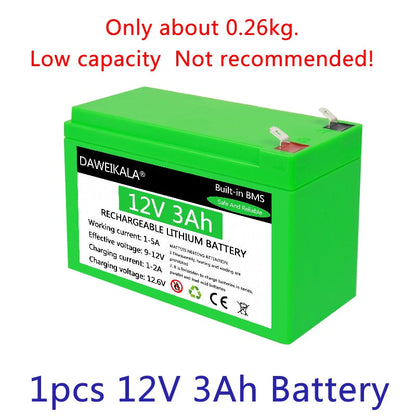 12V Battery 18650 Battery Pack 18650 lithium battery recharable battery Solar storage Battery Electric lighting Outdoor battery