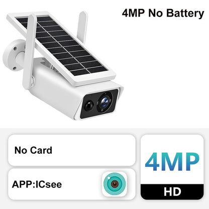 FRDMAX XM49S 4MP Solar Camera - WiFi Outdoor 100° Wide View Security Protection Wireless Surveillance Bullet Cams PIR Detection IR Night
